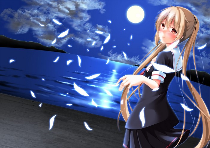 Murasame from Kantai Collection at night
