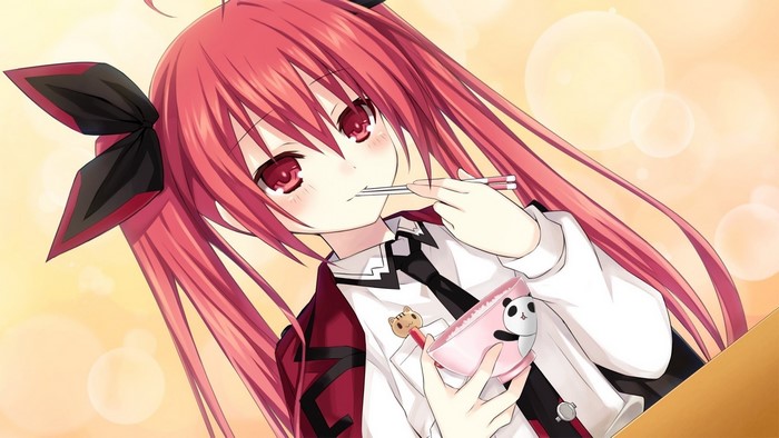 Kotori Itsuka from Date A Live eating