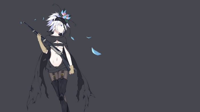 Fremy Speeddraw from Rokka no Yuusha with a rifle