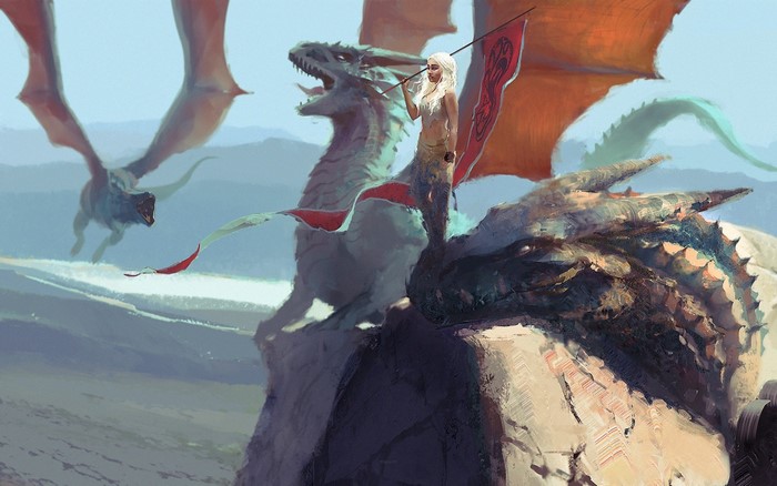 Daenerys Targaryen and Dragons from Game of Thrones