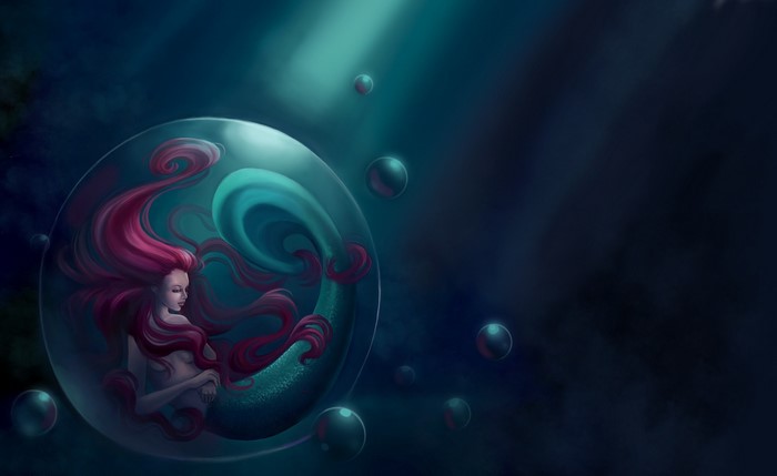 Mermaid in a bubble from The Little Mermaid