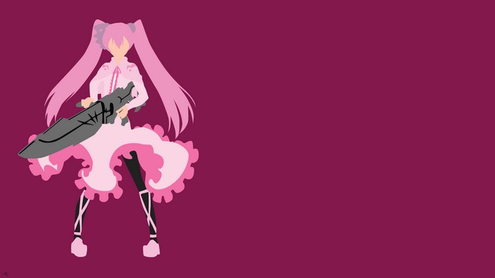 Mine from Akame ga Kill with a gun