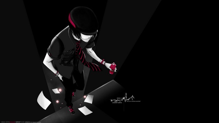 Shinji Hirako from Bleach holding a spray can