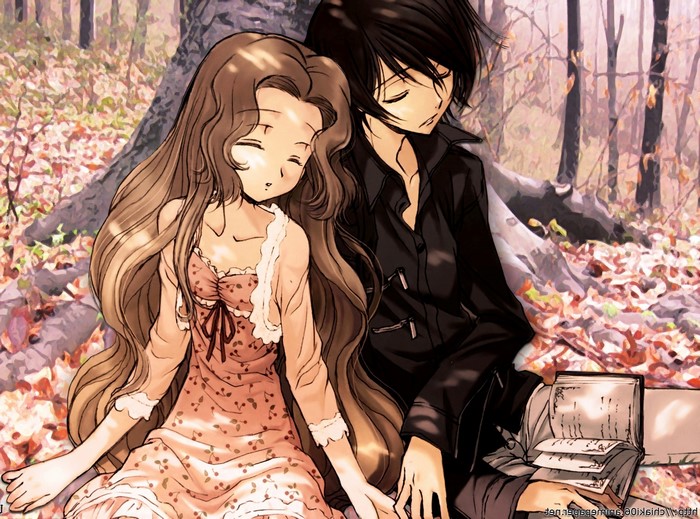 Nunnally and Lelouch Lamperouge from Code Geass