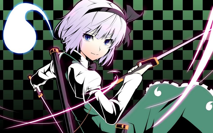 Konpaku Youmu from Touhou Project with swords