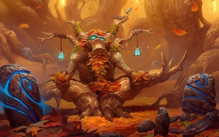 Druid from Hearthstone in a forest
