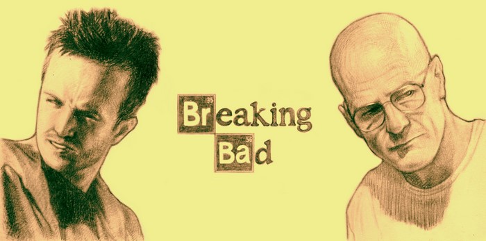 Breaking Bad fan art sketches of Jesse Pinkman and Walter White
