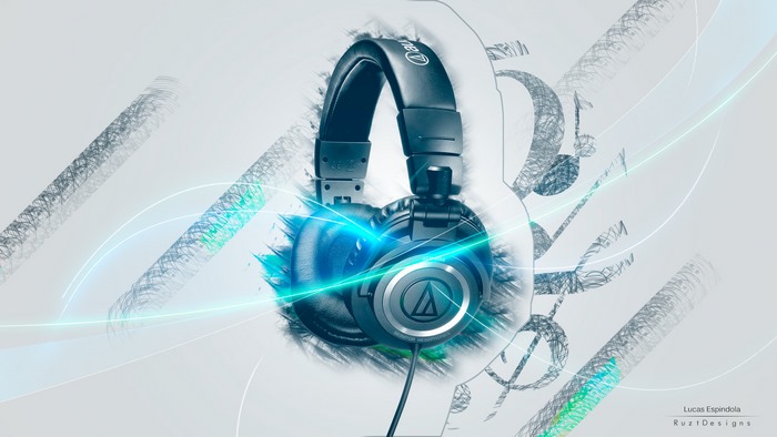Audio-Technica ATH-M50 Headphones Digital Art