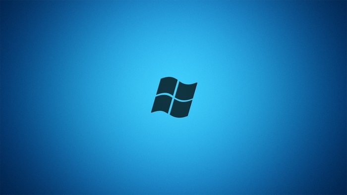 Windows logo on blue gradient background