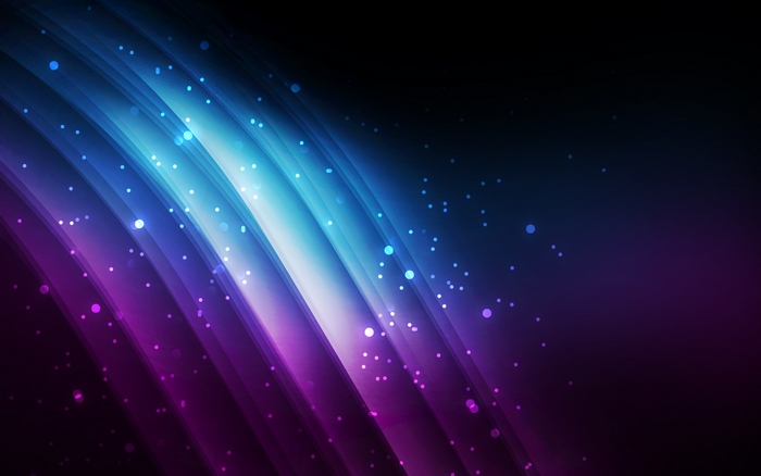 Abstract blue and purple light streaks with bokeh