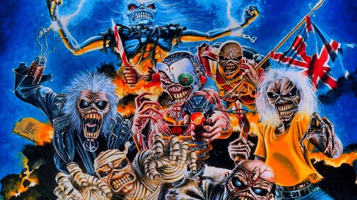 Heavy Metal Music Band Illustration with Skeleton Characters
