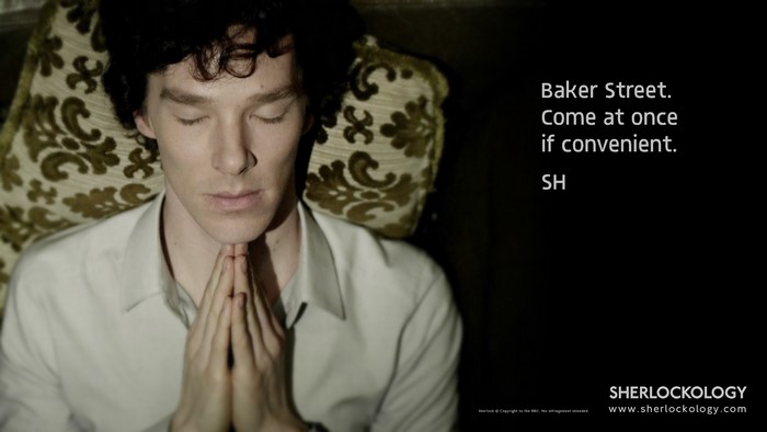Sherlock Holmes from Sherlock with closed eyes