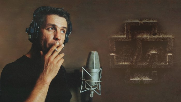 Till Lindemann Recording with Rammstein Logo