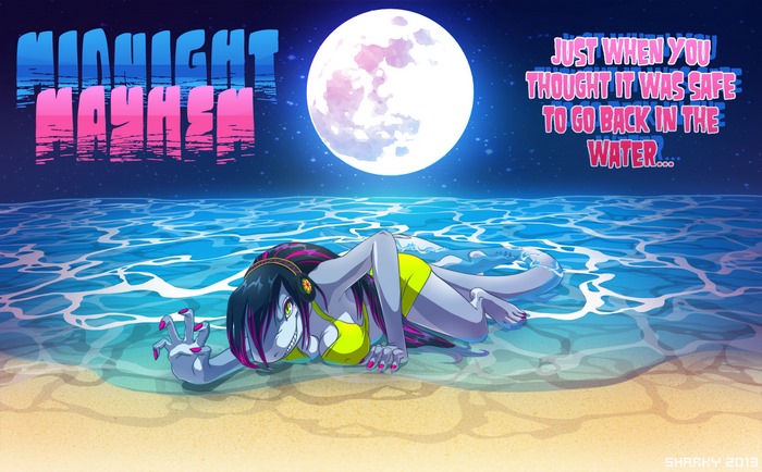 Midnight Mayhem anthro furry shark by Sharky