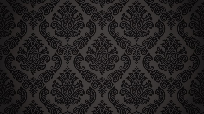 Dark damask floral pattern