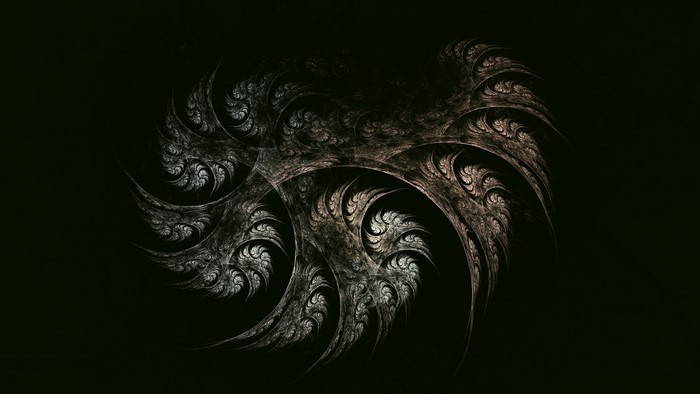 Abstract fractal pattern on black background