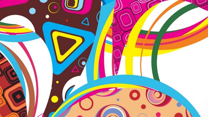 Abstract colorful geometric shapes pattern