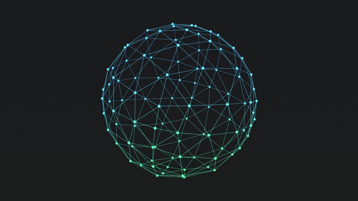 digital art sphere low poly