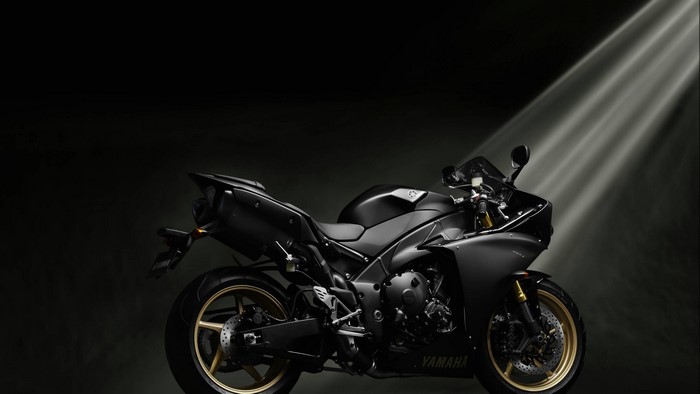 Black Yamaha YZF R1 motorcycle