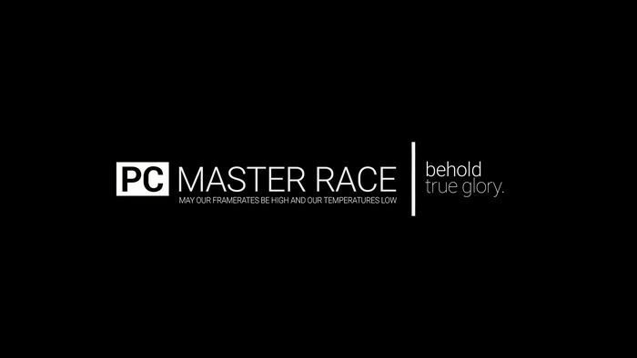 PC Master Race slogan with text
