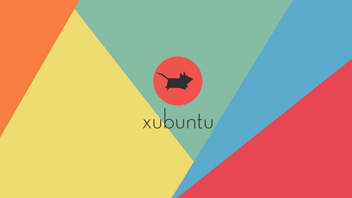 Xubuntu logo with geometric background