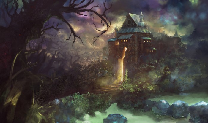fantasy art castle artwork