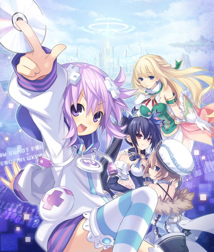 Hyperdimension Neptunia Anime Girls Neptune, Noire, Vert, and Blanc