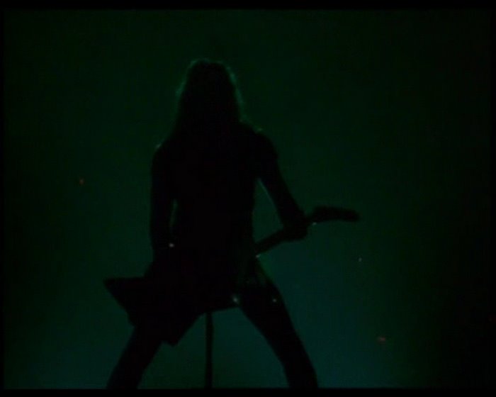 James Hetfield from Metallica playing guitar