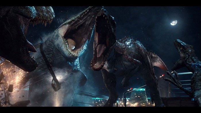 Jurassic World Dinosaurs Roaring at Night