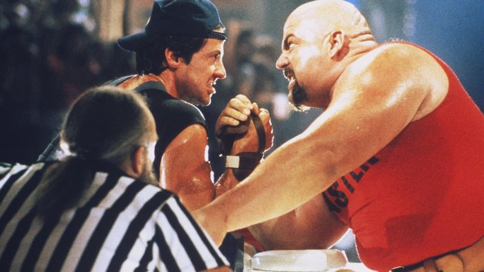 Sylvester Stallone and crew in Over the Top