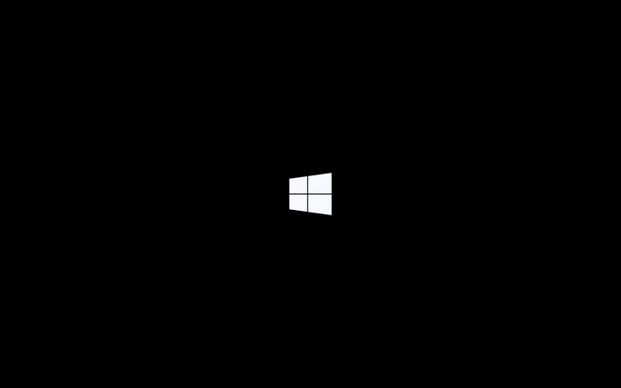 Windows logo on black background