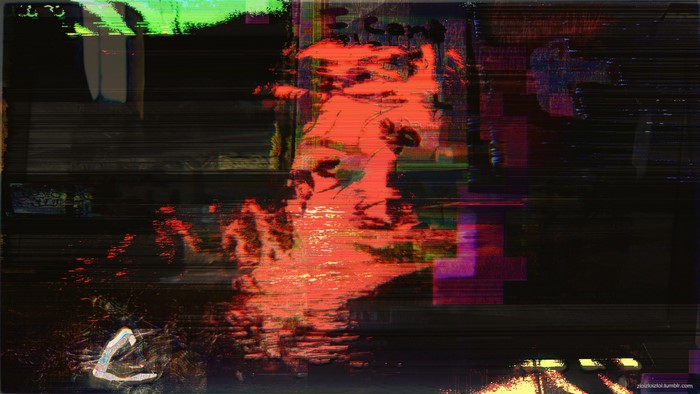 Glitch art cyberpunk webpunk abstract