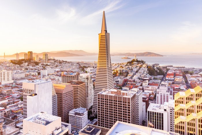 San Francisco cityscape with Transamerica Pyramid