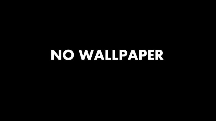 Minimalist text "NO WALLPAPER" on black