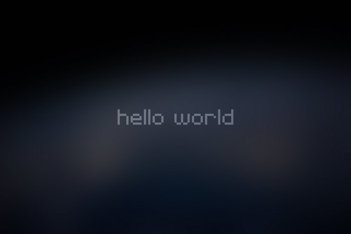 Hello World 8-bit Pixelated Text