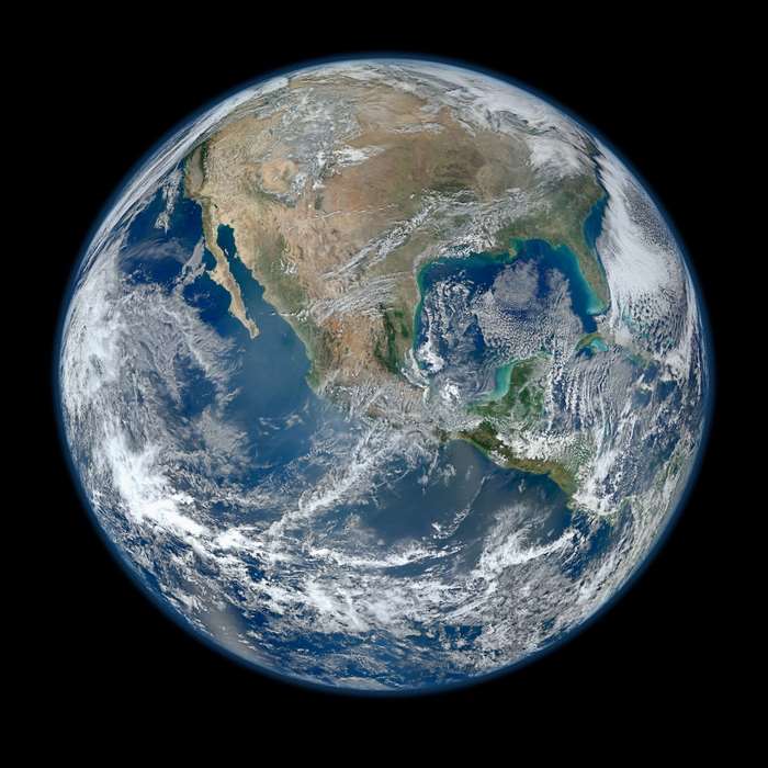 Earth from space, North America visible