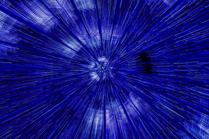 Blue light streaks effect