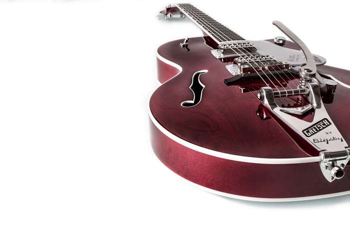 Gretsch electric guitar with Bigsby vibrato tailpiece