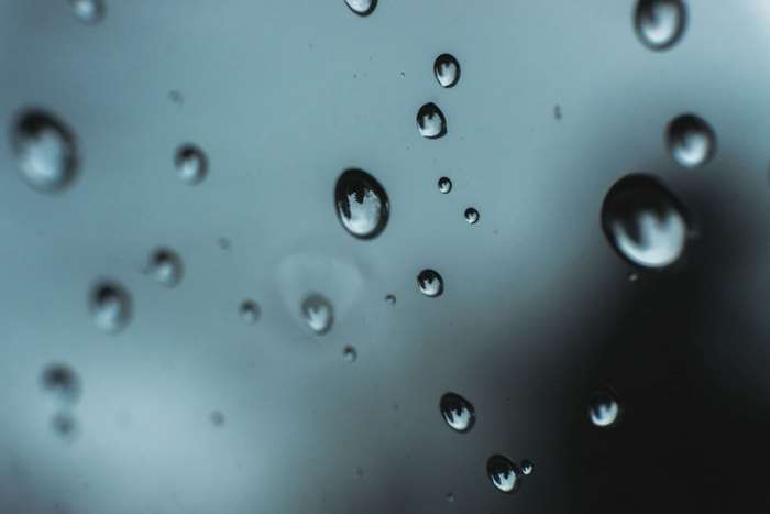 Water drops on a glass window