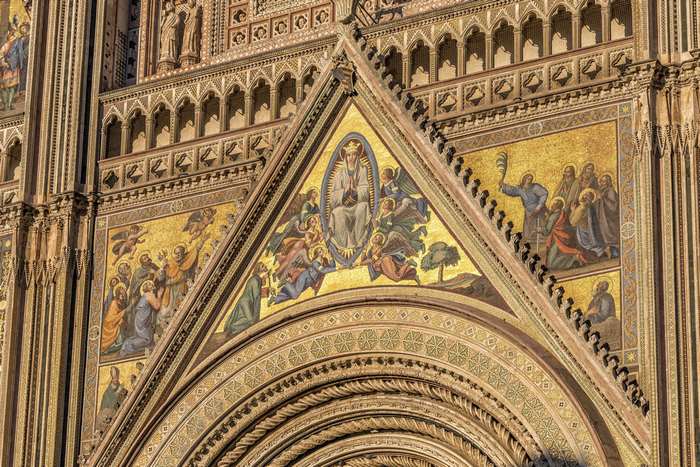 Orvieto Cathedral facade mosaics, Italy