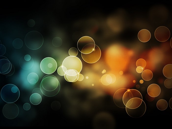 Colorful Glowing Circles with Gradient Glow