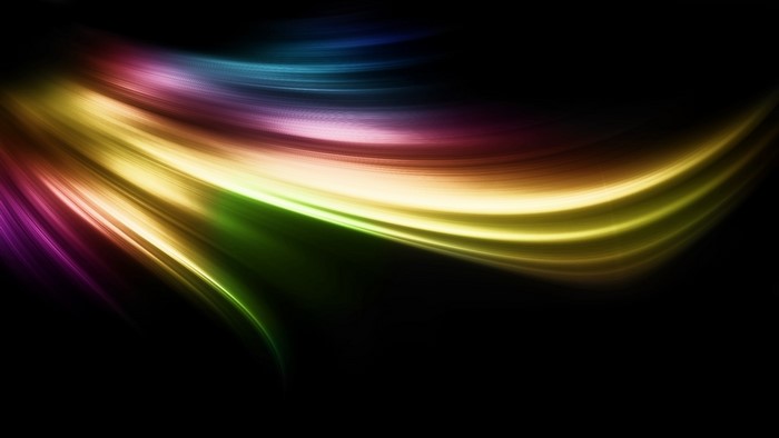 Colorful Abstract Rainbow Light Streaks