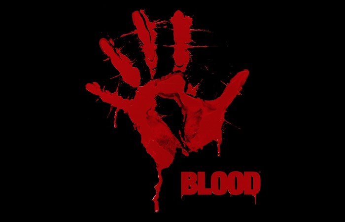Bloody Handprint with the word BLOOD