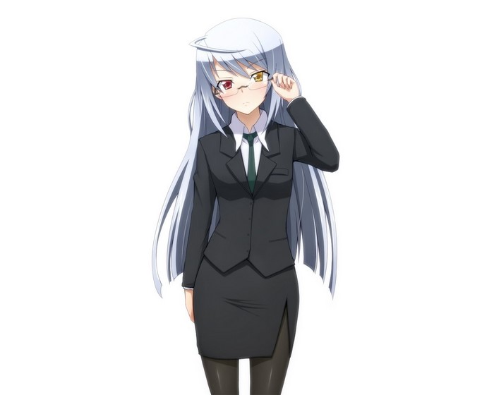 Laura Bodewig from Infinite Stratos in a suit