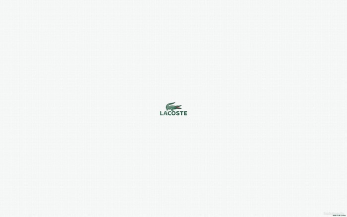 Lacoste logo with crocodile and text