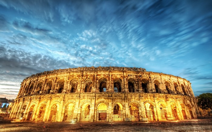 Roman Amphitheatre at Night