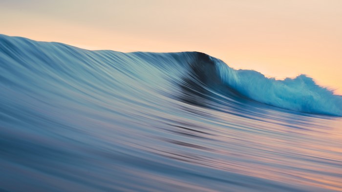 Abstract wave with pastel sky