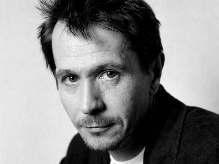 Gary Oldman black and white portrait