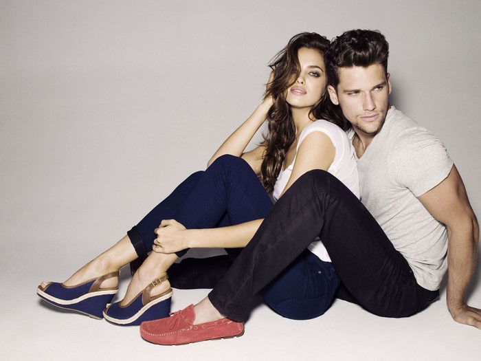 Man and woman posing in casual fashion