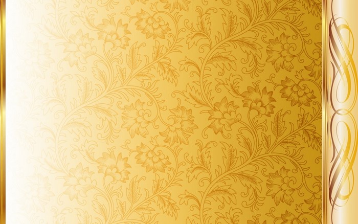 Gold floral ornament pattern with decorative border